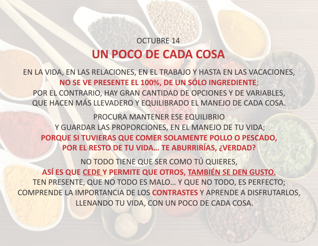 Un poco de cada cosa